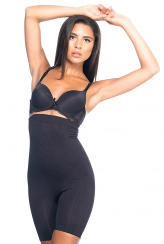 SİYAH MI Emay 2077 Yüksek Bel Desenli Paçalı Korse