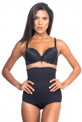 SİYAH MI Emay 2079 Yüksek Bel Desenli Double Slip Korse