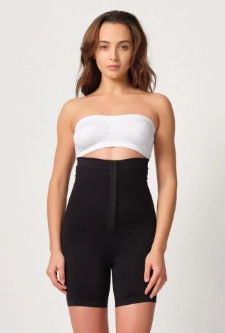 SİYAH MI Emay 2087 Önden Agraflı Paçalı Korse