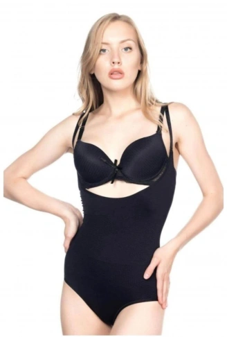 SİYAH MI Emay 2811 Göğsü Açık Slip Boy Lazer Korse