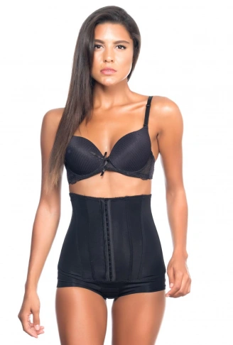 SİYAH MI Emay 2824 Yüksek Bel Balen Agraflı Slıp Lazer Korse