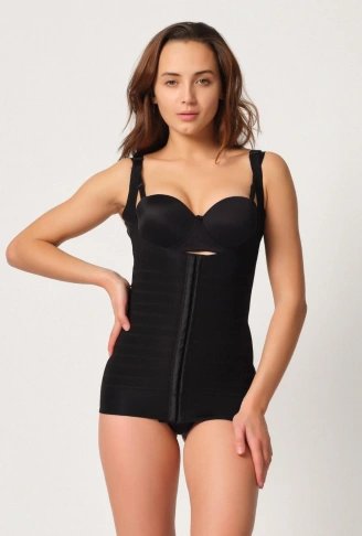 SİYAH MI Emay 2916 Karyoka Destekli Agraflı Atlet Korse