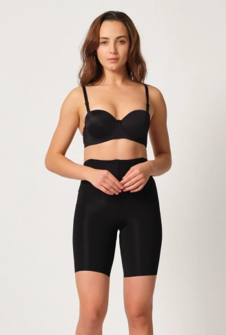 SİYAH MI Emay 2927 Bel Dekolteli Balenli Paçalı Lazer Korse