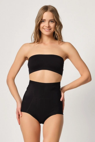 SİYAH MI Emay 2931 Karın Balen Destekli Slip Lazer Korse