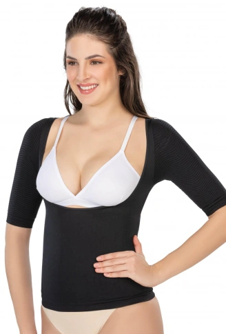 SİYAH MI Emay 5014 Göğsü Açık Yarım Kollu Korse