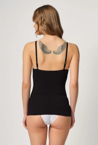 SİYAH MI Emay 5038 İp Askılı Fantazi Atlet Korse