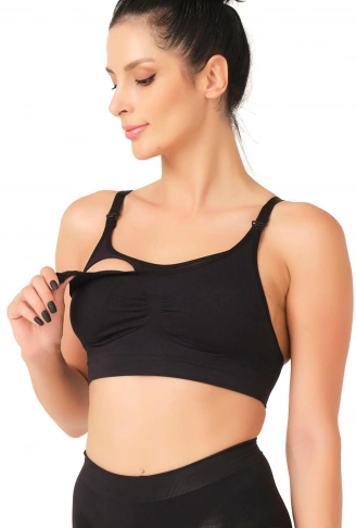 SİYAH MI Emay 5320 Agraflı Emzirme Sütyen