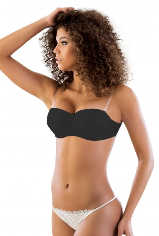 SİYAH MI Emay 702 Şeffaf Askılı Push-Up Sütyen