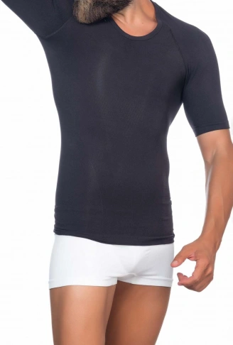 SİYAH MI Emay E1010 Yarım Kol Erkek Korse Atlet