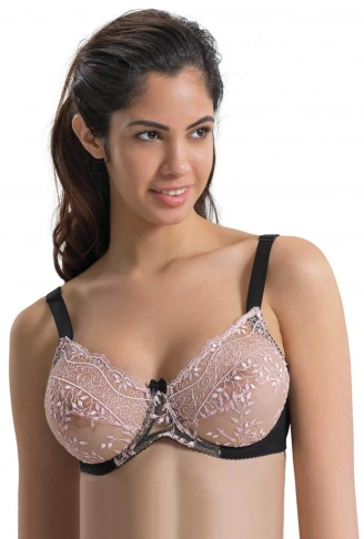 SİYAH-PEMBE MI Emay 148 D Balenli Toparlayıcı Sütyen