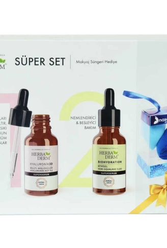 Süper Set Superserum Hyaluronic 3D 30 ML+Biohydration 30 ML + Hediye Makyaj Süngeri
