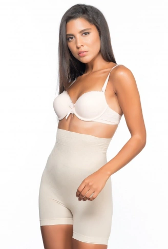 TEN MI Emay 2075 Yüksek Bel Desenli Double Kısa Paça Korse