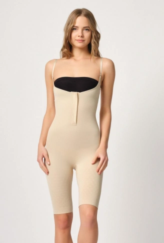 TEN MI Emay 2093 Ön Agraflı Göğsü Açık Paçalı Boy Korse