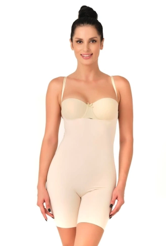 TEN MI Emay 2758 Lazer Kesim Göğsü Açık Boxer  Korse