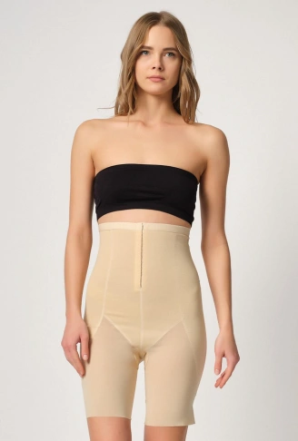 TEN MI Emay 2928 Ön Agraflı Tül Paçalı Lazer Korse