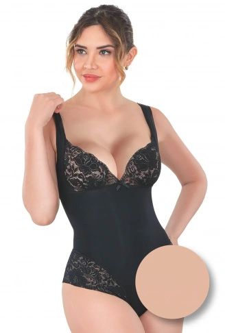 TEN MI Emay 2947 Dantelli Agraflı Body Korse