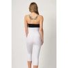 BEYAZ MI Emay 2868 Fermuarlı Kapri Tayt Lazer Korse