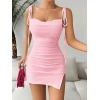 Pembe Fantezi Clup Elbisesi 5034