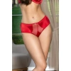SATEN TOPARLAYICI MİNİMİZER SÜTYEN VE YÜKSEK BEL SLİP KÜLOT TAKIM KIRMIZI (MGP31521)