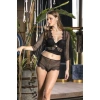 TRANSPARAN BOLERO, SÜTYEN VE BOXER TAKIM SİYAH (MGP31433)
