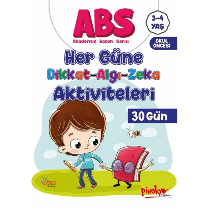 Kitap: ABS 3-4 Yaş Her Güne Dikkat-Algı-Zeka Aktiviteleri 30 Gün