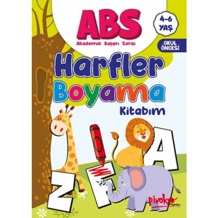 Kitap: ABS 4-6 Yaş Harfler Boyama Kitabım