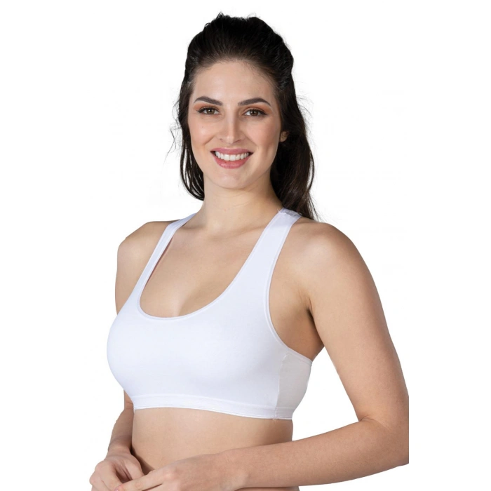 BEYAZ MI Emay 1424 Modal Cotton Sporcu Büstiyer