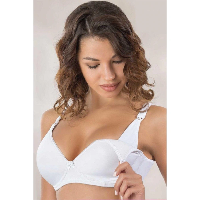 BEYAZ MI Emay 166 C Balenli Pedli Emzirme Sütyen