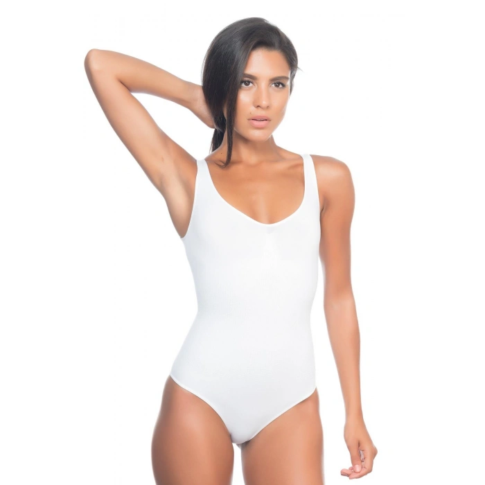 BEYAZ MI Emay 2018 Kalın Askılı Body Korse