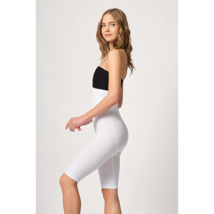 BEYAZ MI Emay 2044 Yüksek Bel Double Uzun Paçalı Korse