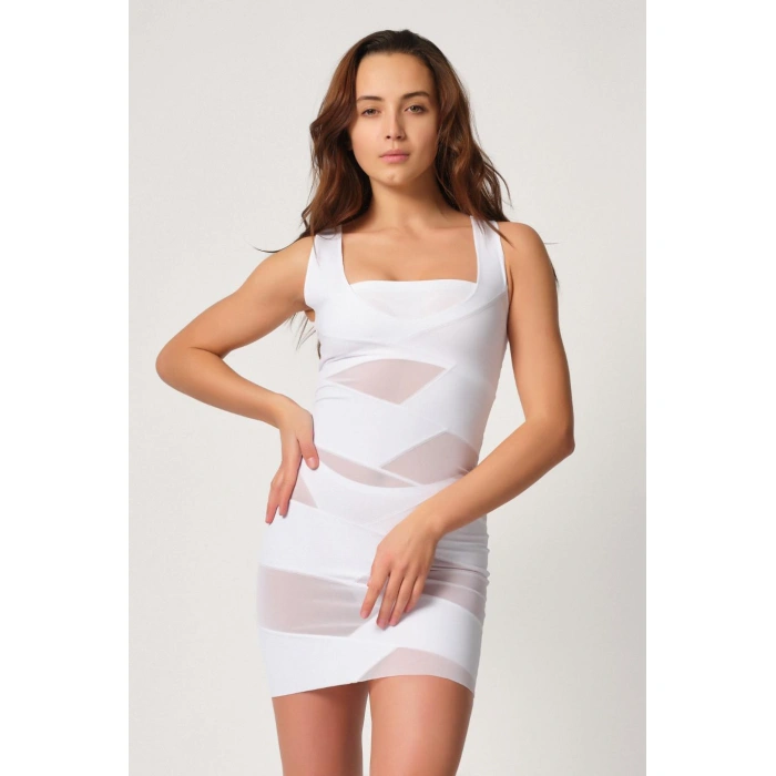 BEYAZ MI Emay 2934 Toparlayıcı Elbise Lazer Korse