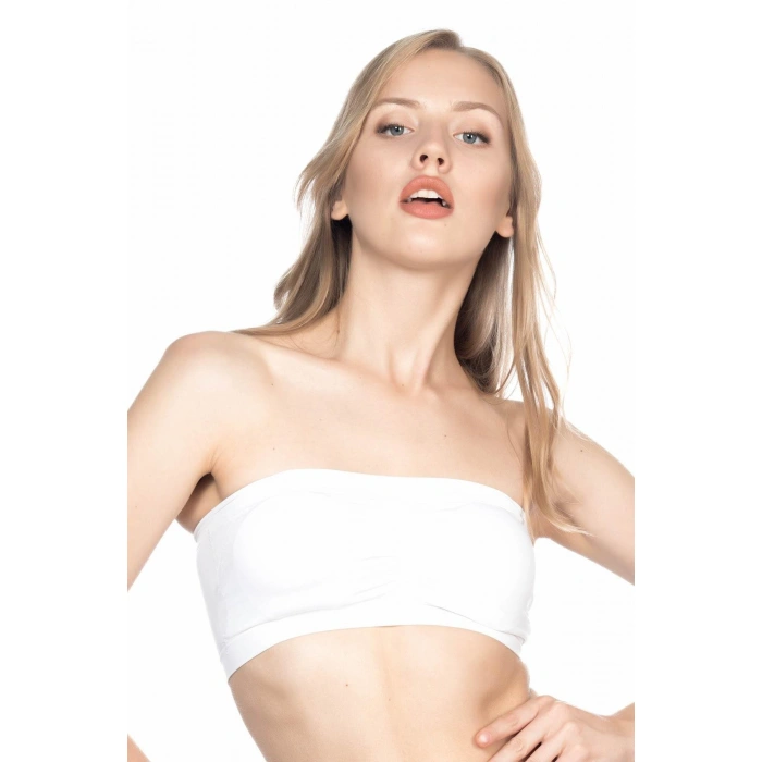 BEYAZ MI Emay 4022 Pedli Straplez Korse