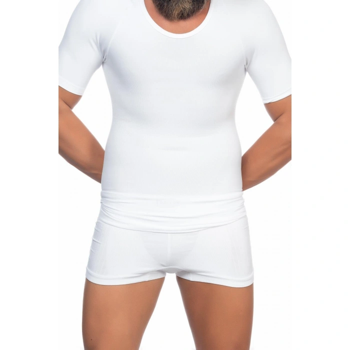 BEYAZ MI Emay E1010 Yarım Kol Erkek Korse Atlet