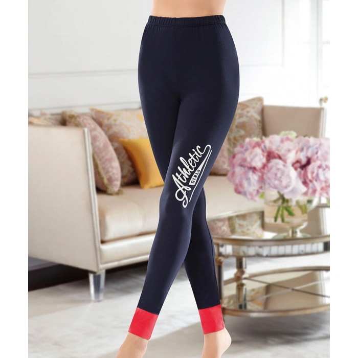 Derya Kurşun Athletic Baskılı Sporcu Kadın Tayt 0543