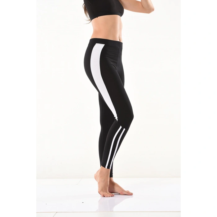 Derya Kurşun Şeritli Kadın Tayt 0591