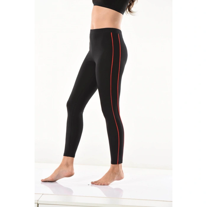 Derya Kurşun Şeritli Kadın Tayt 0592