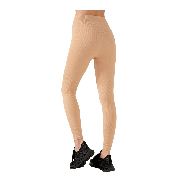 Derya Kurşun Ten Yüksek Bel Fitilli Tayt 0608