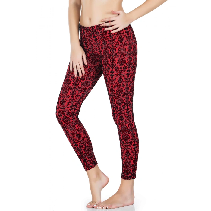 Derya Kurşun Varak Desenli Kadın Tayt 457