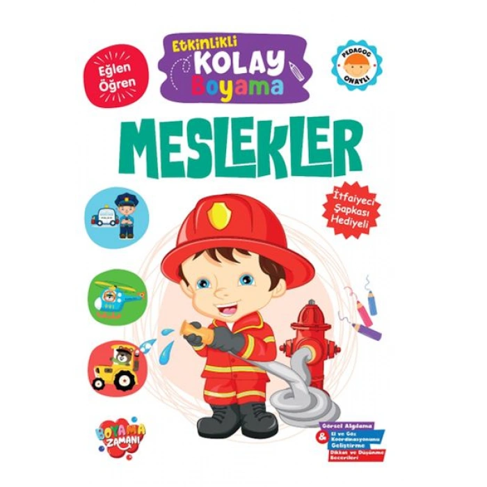 Kitap: Etkinlikli Kolay Boyama – Meslekler