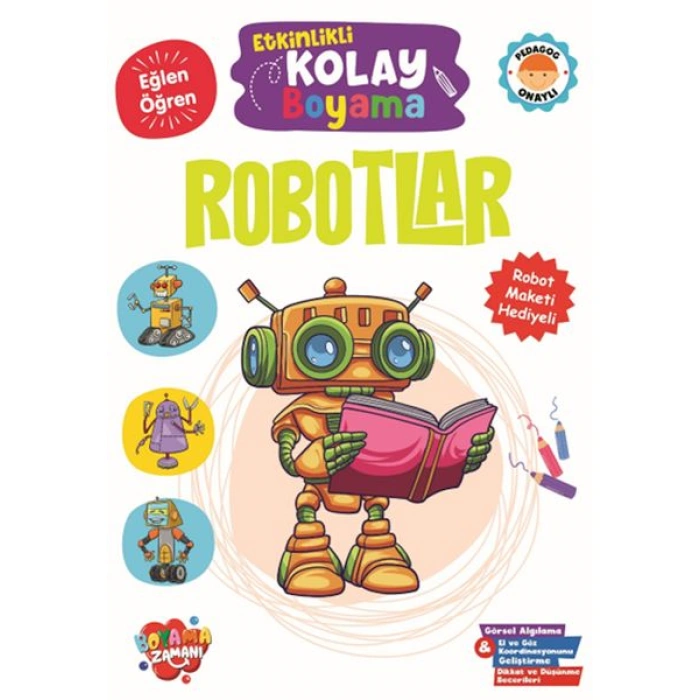 Kitap: Etkinlikli Kolay Boyama -Robotlar