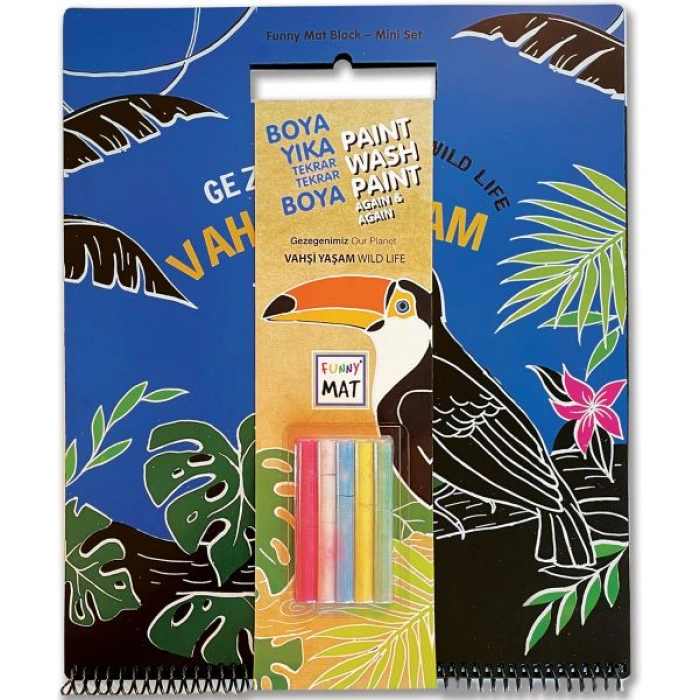 Kitap: Funny Mat Black Set Gezegenimiz Vahşi Yaşam (Tebeşirli)