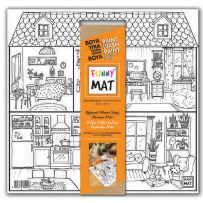 Kitap: Funny Mat - Evim Güzel Evim 40x40cm
