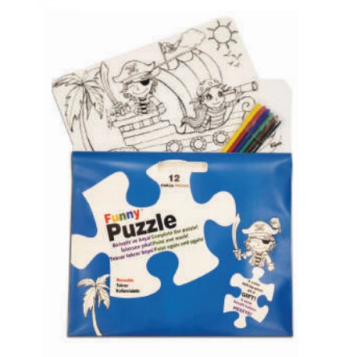Kitap: Funny Mat Puzzle - Korsan Adası 30x40cm