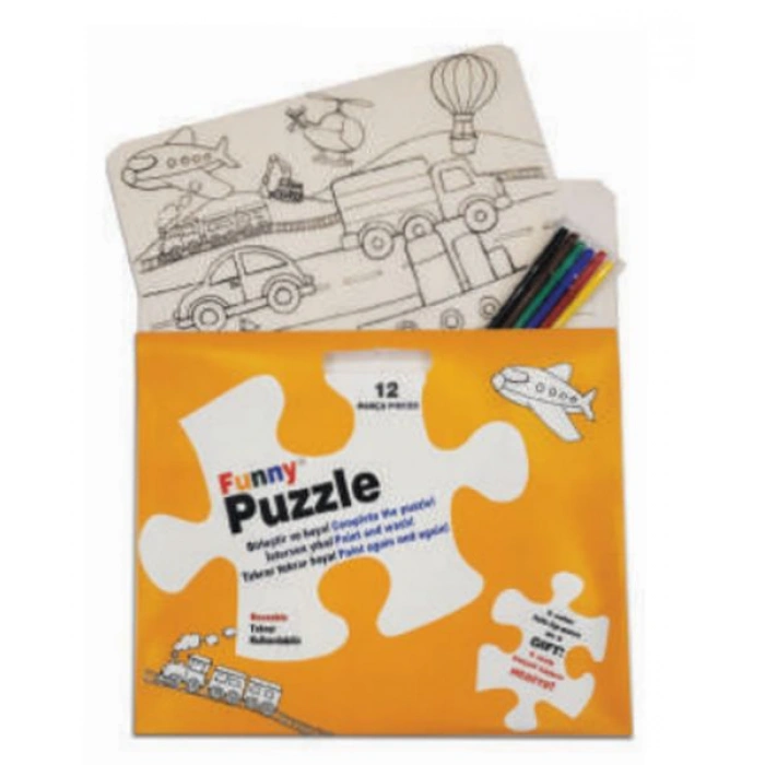 Kitap: Funny Mat Puzzle - Taşıtlar 30x40cm