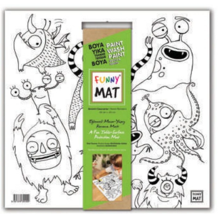 Kitap: Funny Mat - Sevimli Canavarlar 40x40cm