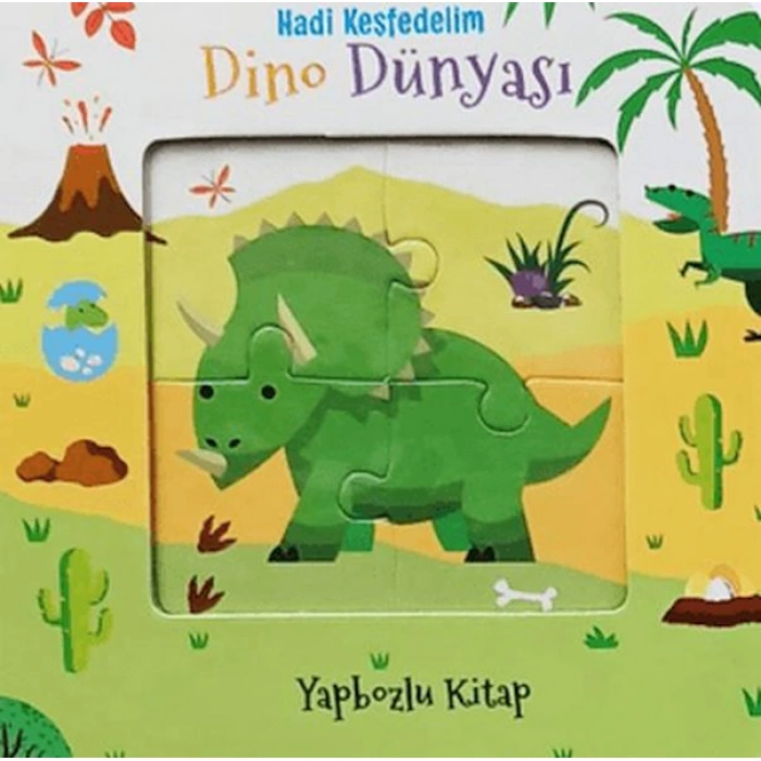 Kitap: Hadi Keşfedelim - Dino Dünyası Yapbozlu Karton Kitap