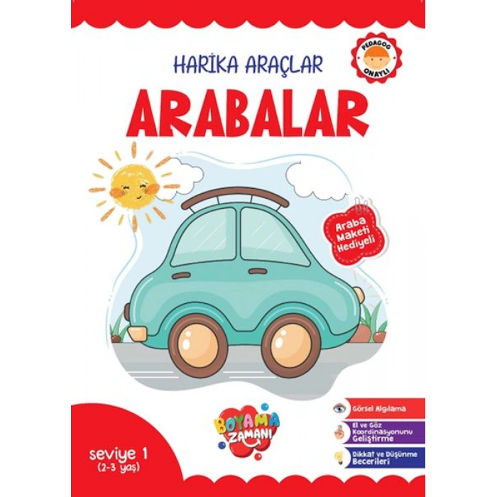 Kitap: Harika Araçlar – Arabalar Seviye 1 (2-3 Yaş)
