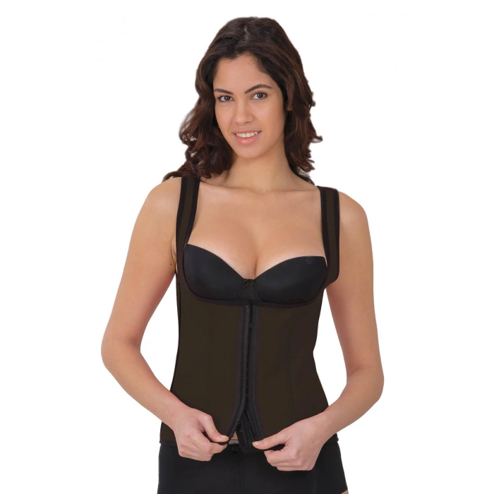 KAHVE MI 9173 Agraflı Göğsü Açık Atlet Korse