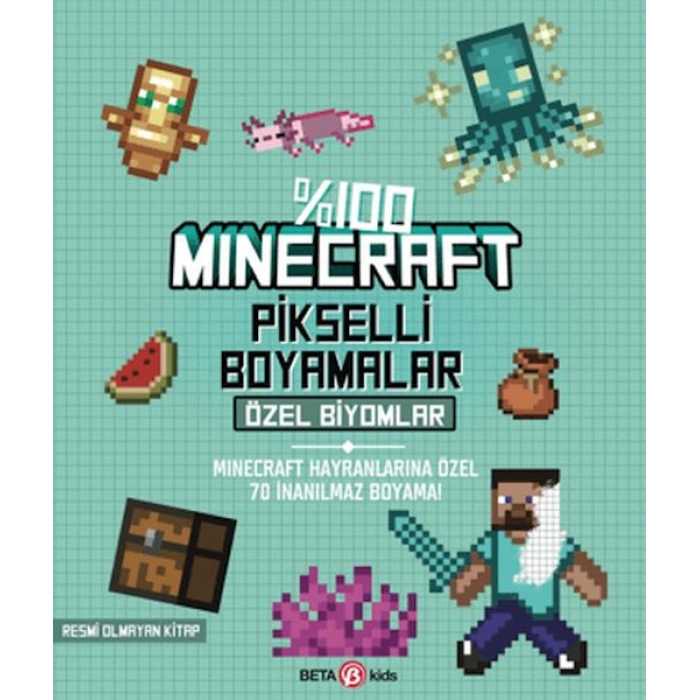 Kitap: %100 Minecraft Pikselli Boyamalar Özel Biyomlar