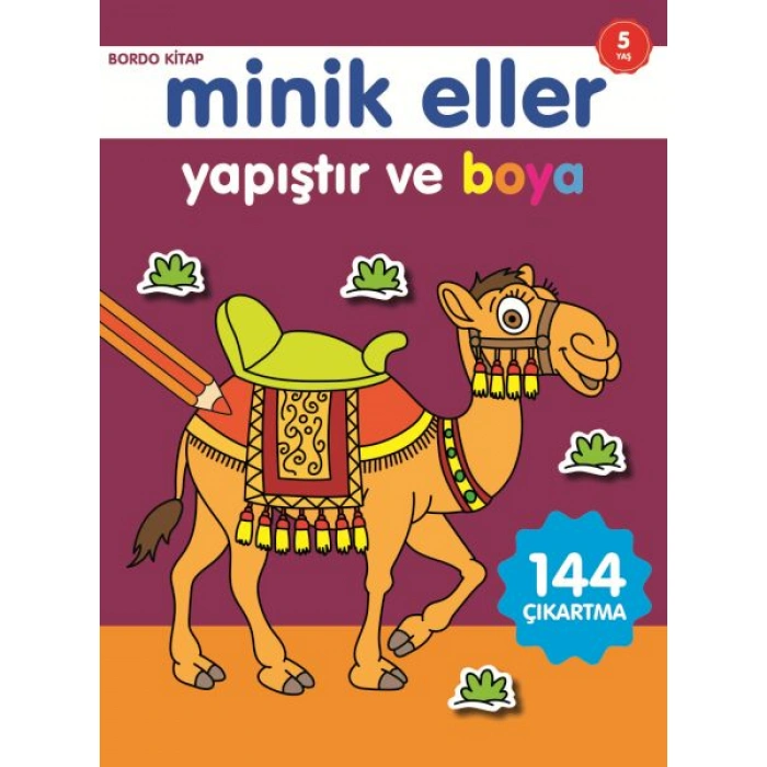 Kitap: Minik Eller Yapıştır Ve Boya - Bordo Kitap